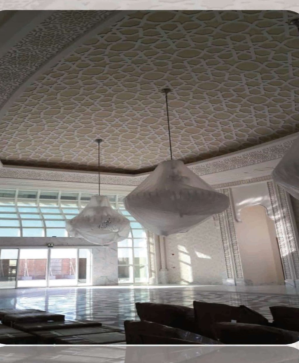 Decorative GRG gypsum ceiling at the VVIP Terminal, Al Ain Airport
