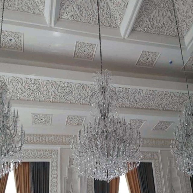 Handcrafted Moroccan gypsum ceiling and walls at the VVIP Terminal, Al Ain Airport